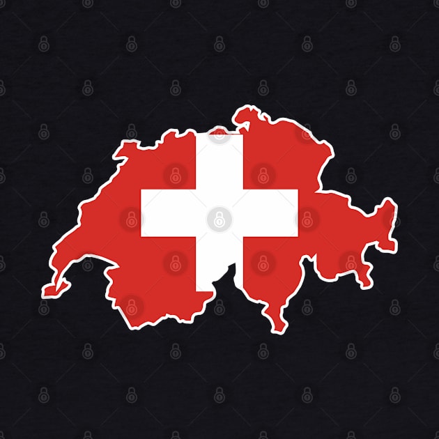 Switzerland map flag designs by D_designs